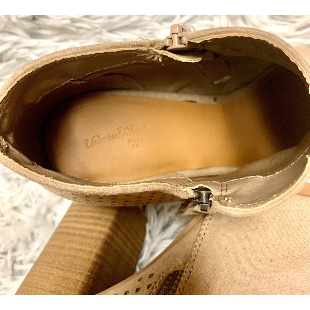 Universal Thread Peep Toe Heel Booties in Tan Collie Size 11 - Picture 5 of 8